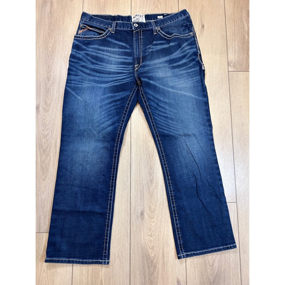 Ariat Rebar M4 Relaxed Boot Cut Jeans Mens40x32 Medium Wash Denim 10016223
